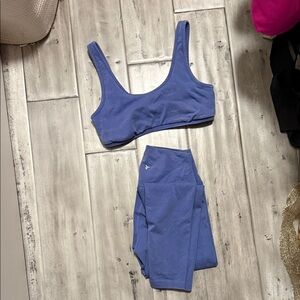 Blue Sports Bra and Leggings Set